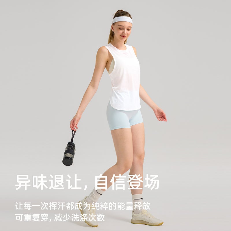 Lulu Cool Yoga Vest Round Neck Hollow Beautiful Back Outdoor Mountain Climbing Sports Arc Hem Breathable Heat Dissipation - Image 4